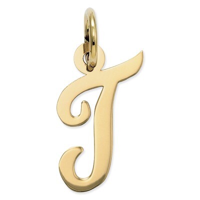Initial T Charm 14k Gold Small Script YC658T, MPN: YC658T, 886774073385