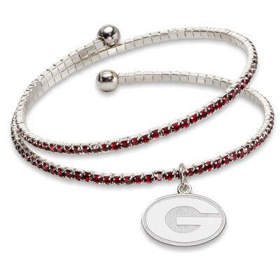 University of Georgia Amped Logo Crystal Bracelet UGA077BR-CR