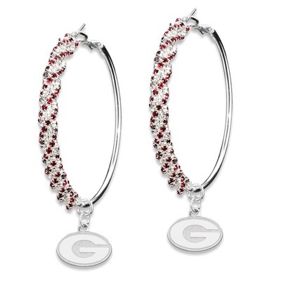 University of Georgia Amped Logo Crystal Earrings UGA077ER-CR