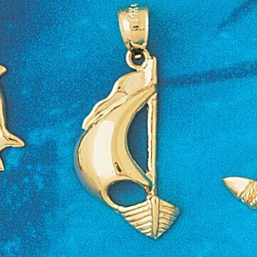 Dazzlers Jewelry Sailboat Pendant Necklace Charm Bracelet in Yellow, White or Rose Gold 1137, MPN: …