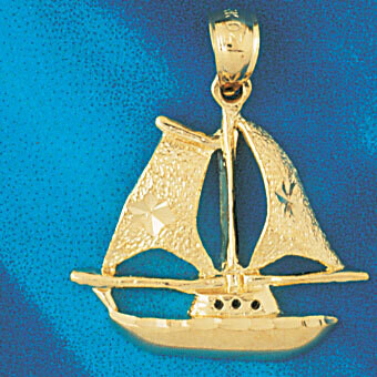 Dazzlers Jewelry Sailboat Pendant Necklace Charm Bracelet in Yellow, White or Rose Gold 1283, MPN: …