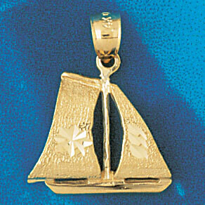 Dazzlers Jewelry Sailboat Pendant Necklace Charm Bracelet in Yellow, White or Rose Gold 1282, MPN: …
