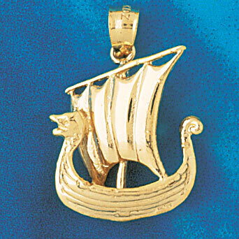 Dazzlers Jewelry Sailboat Pendant Necklace Charm Bracelet in Yellow, White or Rose Gold 1277, MPN: …
