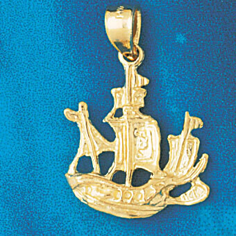 Dazzlers Jewelry Sailboat Pendant Necklace Charm Bracelet in Yellow, White or Rose Gold 1274, MPN: …