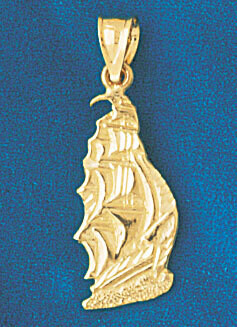 Dazzlers Jewelry Sailboat Pendant Necklace Charm Bracelet in Yellow, White or Rose Gold 1270, MPN: …
