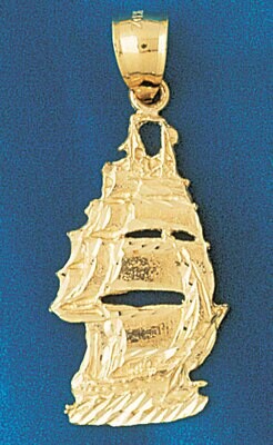 Dazzlers Jewelry Sailboat Pendant Necklace Charm Bracelet in Yellow, White or Rose Gold 1269, MPN: …