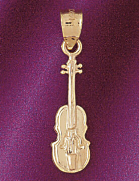 Dazzlers Jewelry Violin Pendant Necklace Charm Bracelet in Yellow, White or Rose Gold 6224, MPN: DZ…