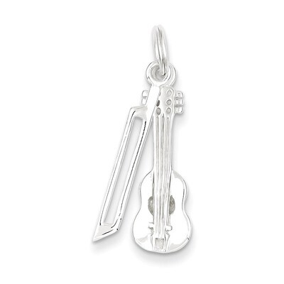 Violin &amp; Bow Charm Sterling Silver Polished QC7112, MPN: QC7112, 883957568331