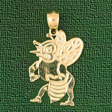 Dazzlers Jewelry Bee Pendant Necklace Charm Bracelet in Yellow, White or Rose Gold 3171, MPN: DZ-31…