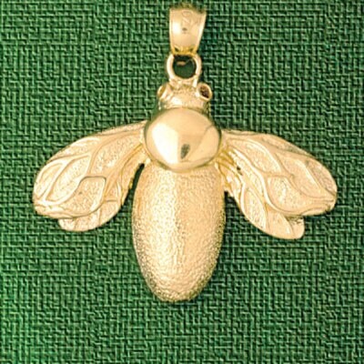 Dazzlers Jewelry Bee Pendant Necklace Charm Bracelet in Yellow, White or Rose Gold 3170, MPN: DZ-31…