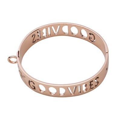 Nikki Lissoni Good Vibes Bangle of 1cm  Rose Gold-Plated 21cm 8.2 inch B1121RG21, MPN: B1121RG21, 8…