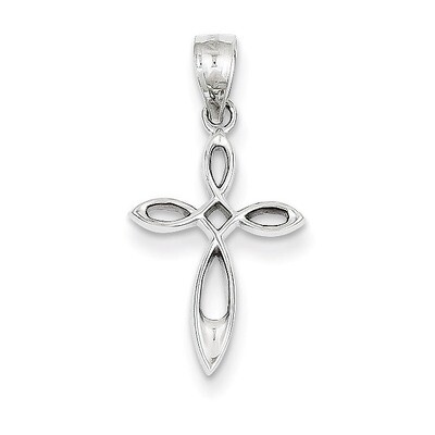 Cross Pendant 14k White Gold REL196, MPN: REL196, 883957527529