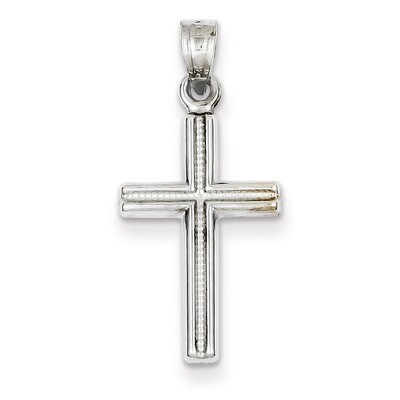 Cross Pendant 14k White Gold D3192, MPN: D3192, 883957899343