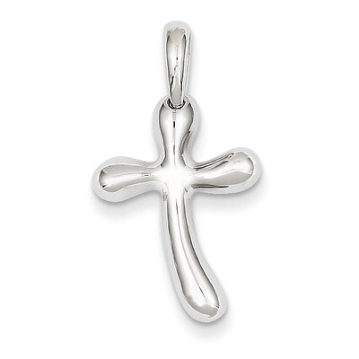 Freeform Cross Pendant 14k White Gold K367, MPN: K367, 883957265681