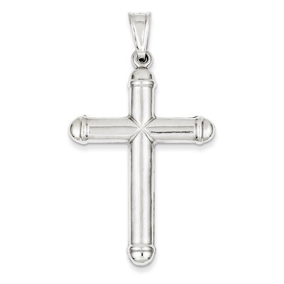 Hollow Cross Pendant 14k White Gold D3178, MPN: D3178, 883957899282
