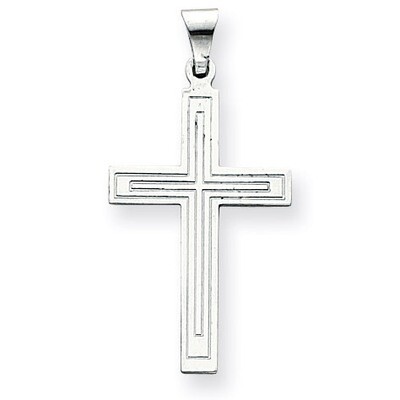 Cross Pendant 14k White Gold XR553, MPN: XR553, 886774132181