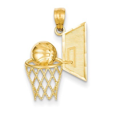 Basketball Pendant 14k Gold C3583, MPN: C3583, 191101095184