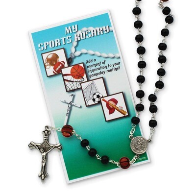 Boys Black Basketball Sports Rosary GM19743, MPN: GM19743, 827225600897