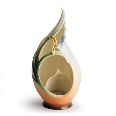 Franz Porcelain Dragonfly Design Porcelatin Sculpture With Tealite Insert FZ00316, MPN: FZ00316,