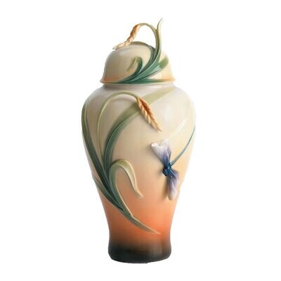Franz Porcelain Dragonfly Ginger Jar FZ01268, MPN: FZ01268,