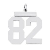 Charm Number 82 Polished Sterling Silver Large QPL82, MPN: QPL82, 191101281327