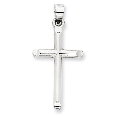 Hollow Cross Pendant 14k White Gold K3718, MPN: K3718, 886774100937