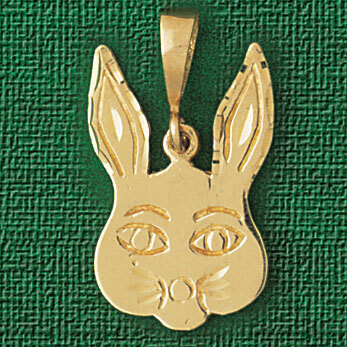 Dazzlers Jewelry Rabbit Pendant Necklace Charm Bracelet in Yellow, White or Rose Gold 2738, MPN: DZ…