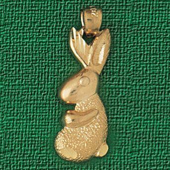 Dazzlers Jewelry Rabbit Pendant Necklace Charm Bracelet in Yellow, White or Rose Gold 2729, MPN: DZ…