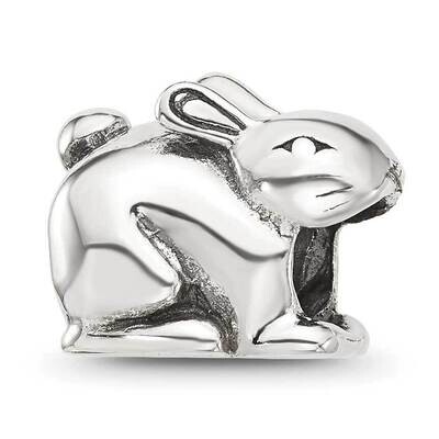 Antiqued Rabbit Bead Sterling Silver QRS4361, MPN: QRS4361,