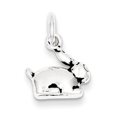 Rabbit Charm Antiqued Sterling Silver QC7861, MPN: QC7861, 883957567457