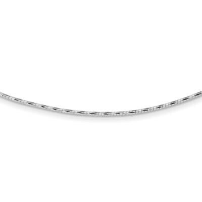 2In. Extender Round Twisted Omega Necklace 18 Inch 14k White Gold Polished SF2798W-18, MPN: SF2798W…