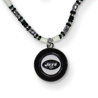 NFL Jets Shell &amp; Enamel Pendant Necklace GC4233