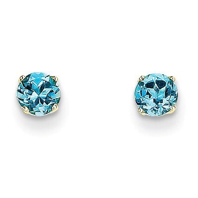 4mm December/Blue Topaz Post Earrings 14k Gold XBE60, MPN: XBE60, 883957087078