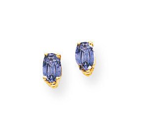 Tanzanite Post Earrings 14k Gold XE85T-B, MPN: XE85T-B, 883957335971