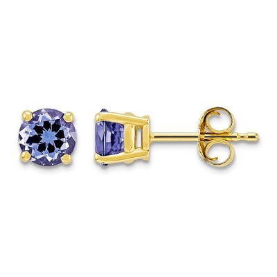 Tanzanite Post Earrings 14k Gold XE72T-B, MPN: XE72T-B, 883957335995