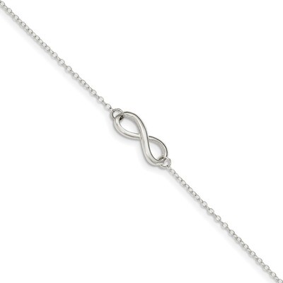 1 inch Extender Infinity Symbol Anklet Sterling Silver Polished QG3563-9, MPN: QG3563-9, 8867747507…
