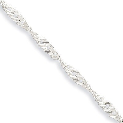 9 Inch Polished Anklet Sterling Silver QG2762-9, MPN: QG2762-9, 886774750736