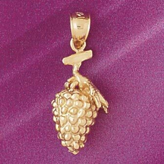 Dazzlers Jewelry Grape Pendant Necklace Charm Bracelet in Yellow, White or Rose Gold 6876, MPN: DZ-…