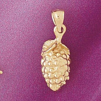 Dazzlers Jewelry Grape Pendant Necklace Charm Bracelet in Yellow, White or Rose Gold 6881, MPN: DZ-…
