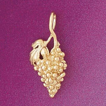 Dazzlers Jewelry Grape Pendant Necklace Charm Bracelet in Yellow, White or Rose Gold 6879, MPN: DZ-…