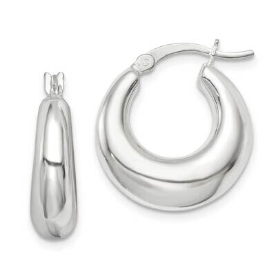 Hoop Earrings Sterling Silver Polished QE14151, MPN: QE14151, 886774107608