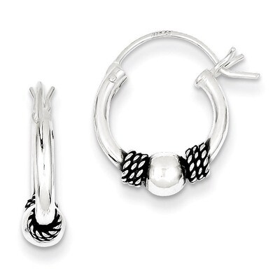 Hoop Earrings Sterling Silver QE5380, MPN: QE5380, 883957936116