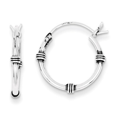 Hoop Earrings Sterling Silver QE5379, MPN: QE5379, 883957936109
