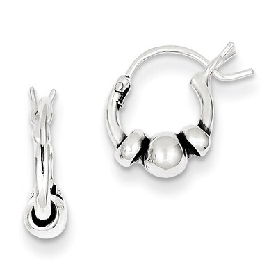 Hoop Earrings Sterling Silver QE5377, MPN: QE5377, 883957936086
