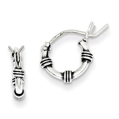Hoop Earrings Sterling Silver QE5378, MPN: QE5378, 883957936093