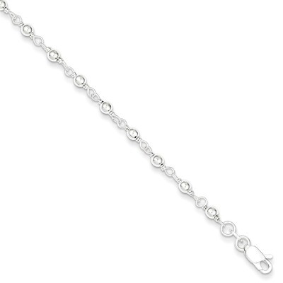 7.25 Inch Bead &amp; Link Bracelet Sterling Silver QG1629-7.25, MPN: QG1629-7.25, 883957947969