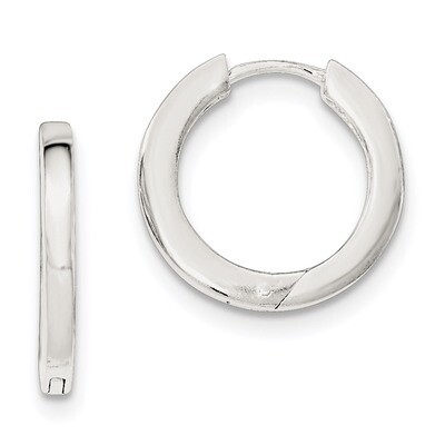 Hinged Hoop Earrings Sterling Silver QE11544, MPN: QE11544, 191101229732