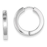 Hinged Hoop Earrings Sterling Silver Rhodium-plated Hollow QE8503, MPN: QE8503, 869944896977