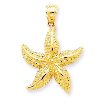 Textured Starfish Pendant 14k Gold K2943, MPN: K2943, 637218010745