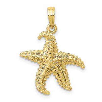 Open-Backed Starfish Pendant 10k Gold Polished 10C2538, MPN: 10C2538,